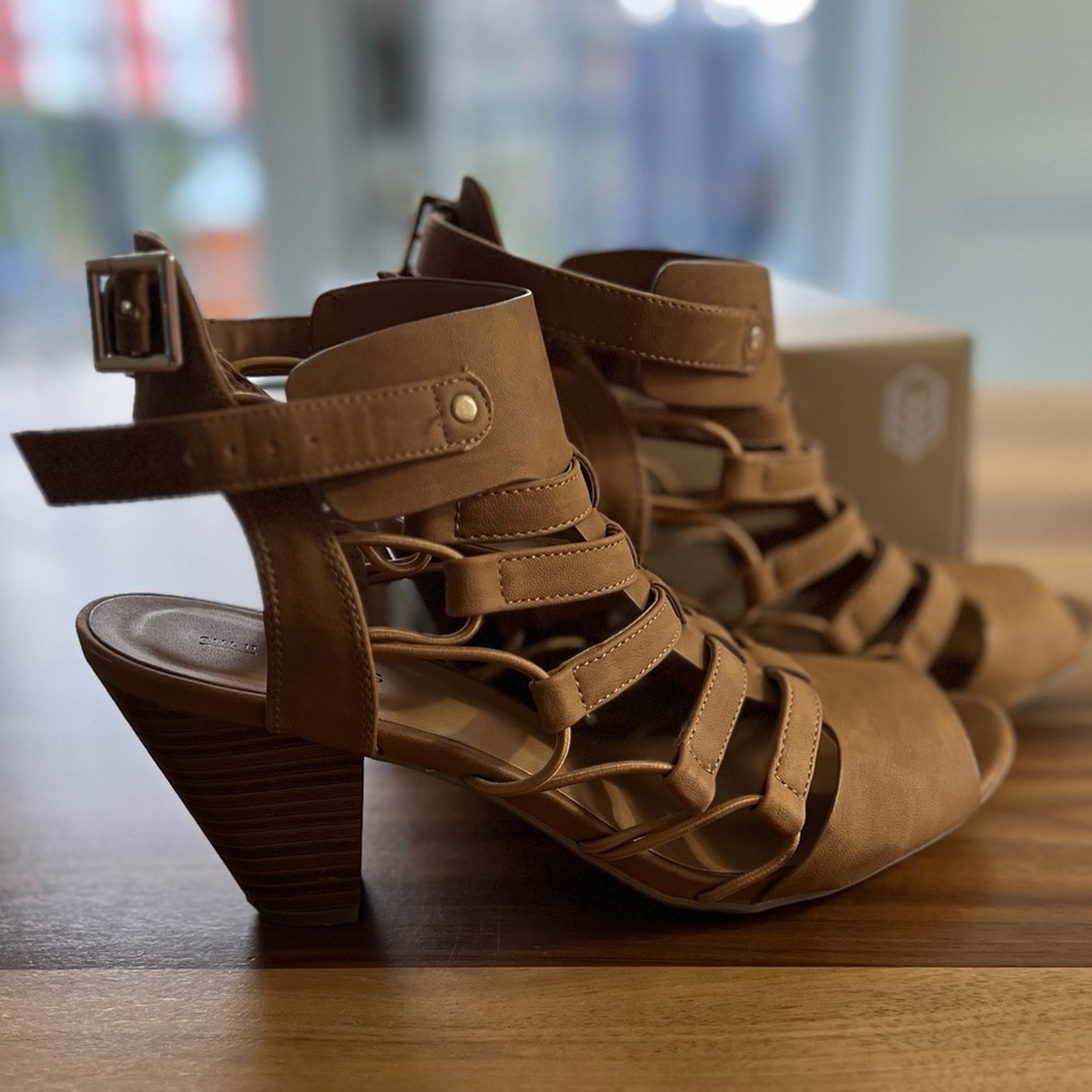 Call It Spring Goba cutout mid-heel sandal size 8
